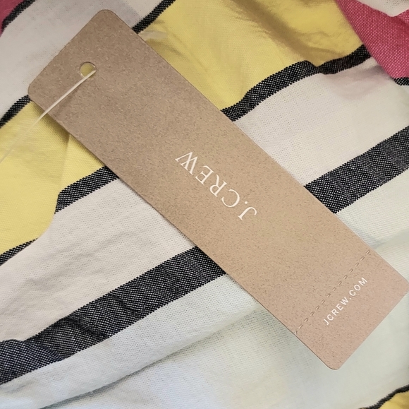 J. Crew Short Sleeve Seersucker Stripe Popover Blouse Size XS NEW NWT - Picture 9 of 11